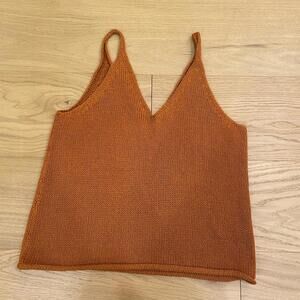 H&M Knit Tank Top Women’s Small Burnt Orange Sleeveless